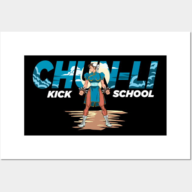 Chun-Li Kick School V3 Wall Art by Jones Factory